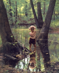 Nellie in a Woodland Pool