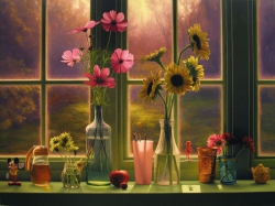 Flowers in Morning Window